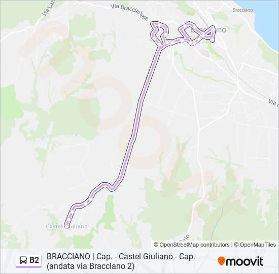 B2 bus Line Map