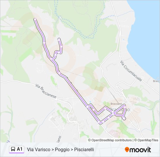 A1 bus Line Map