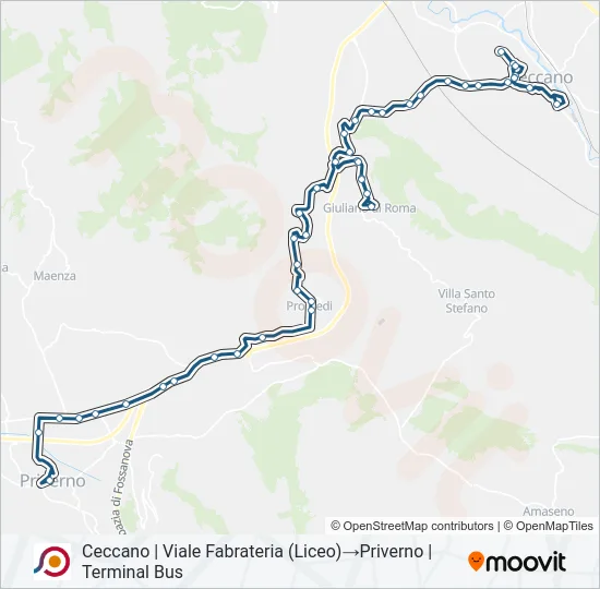 COTRAL Bus Line Map