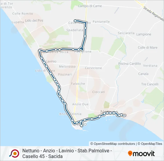 COTRAL Bus Line Map