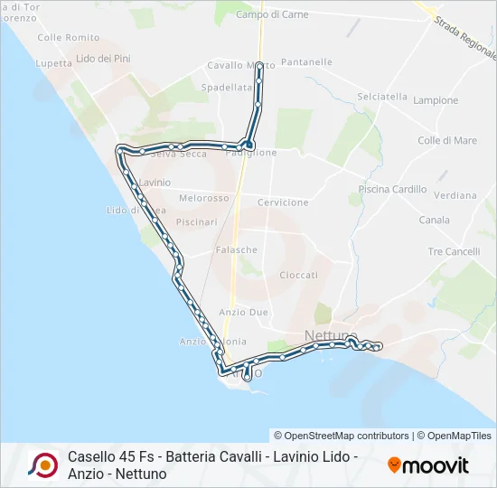 COTRAL Bus Line Map