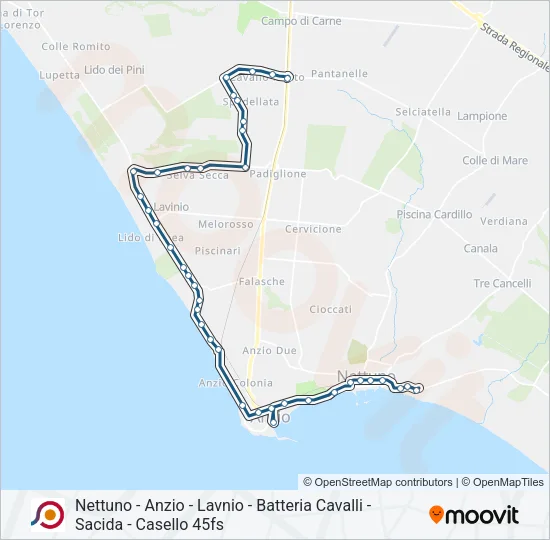 COTRAL Bus Line Map