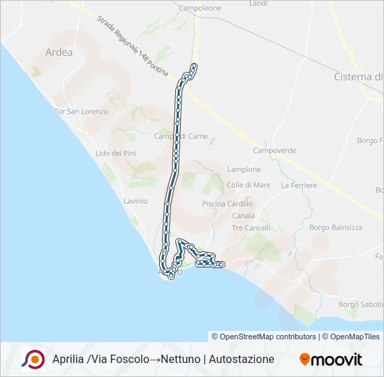 COTRAL Bus Line Map