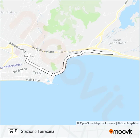E Bus Line Map