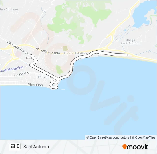 E Bus Line Map