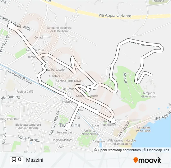 O Bus Line Map