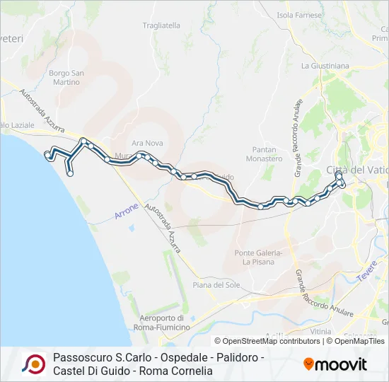 COTRAL Bus Line Map