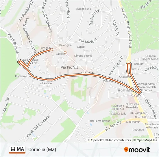 MA Bus Line Map