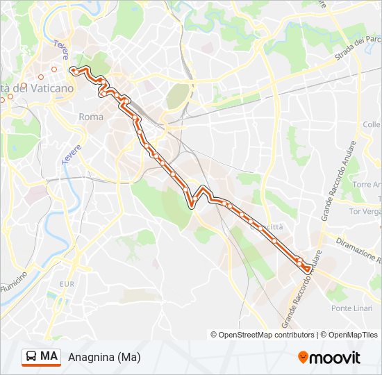 MA bus Line Map