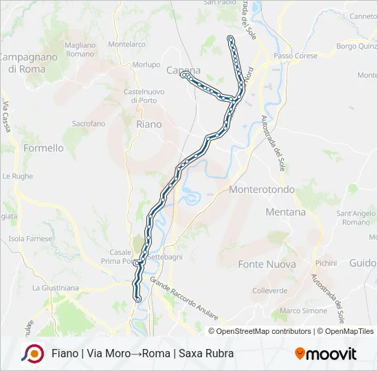 COTRAL Bus Line Map