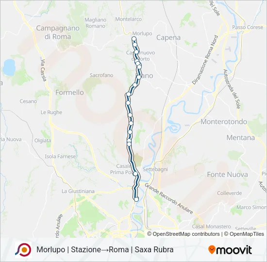 COTRAL Bus Line Map