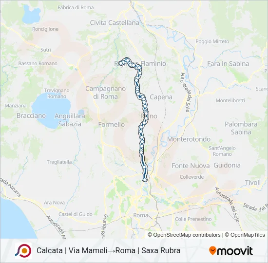 COTRAL Bus Line Map