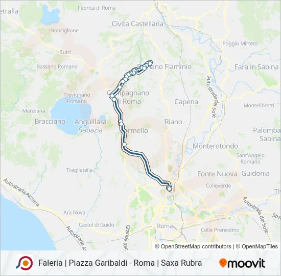 COTRAL Bus Line Map