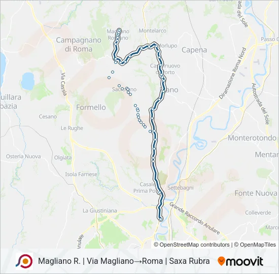 COTRAL Bus Line Map