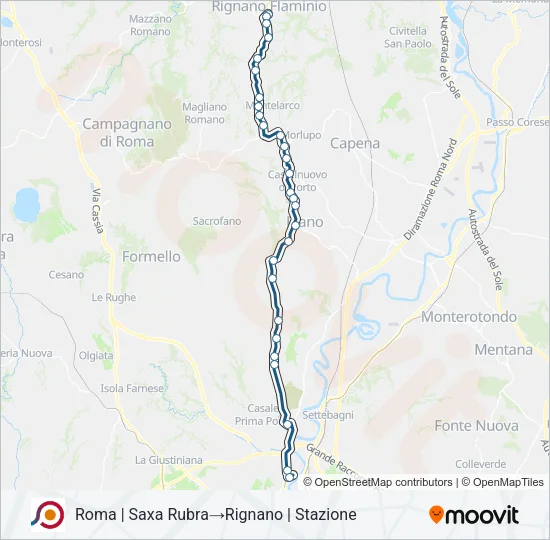 COTRAL Bus Line Map