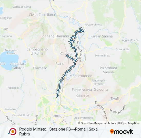 COTRAL Bus Line Map