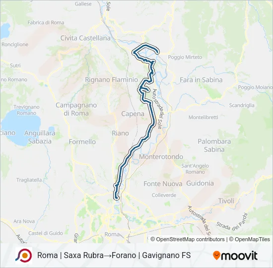 COTRAL Bus Line Map