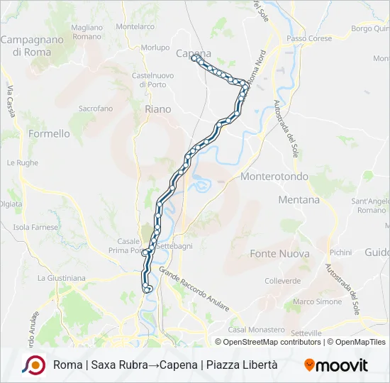 COTRAL Bus Line Map