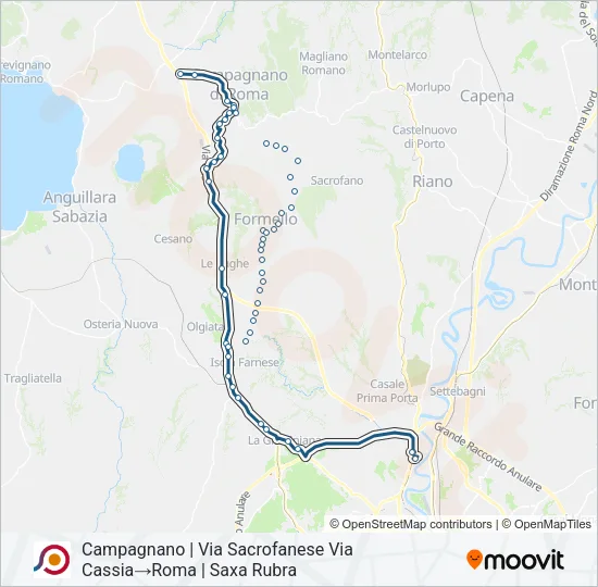 COTRAL Bus Line Map