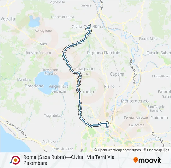 COTRAL Bus Line Map
