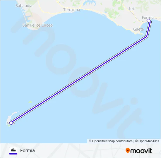 LAZIOMAR Ferry Line Map