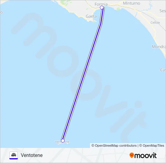 LAZIOMAR Ferry Line Map