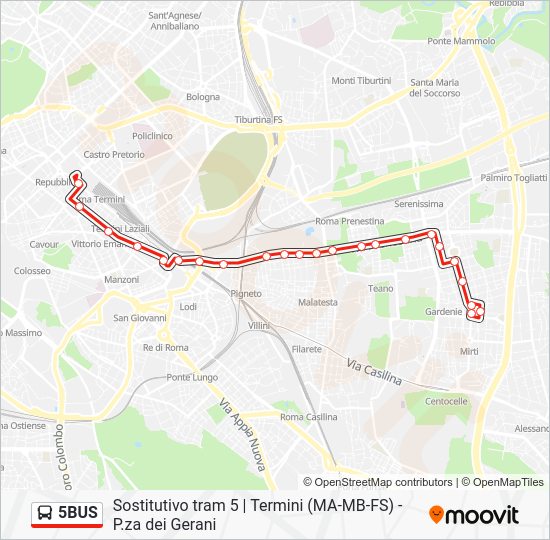 5BUS Route: Schedules, Stops & Maps - Gerani (Updated)