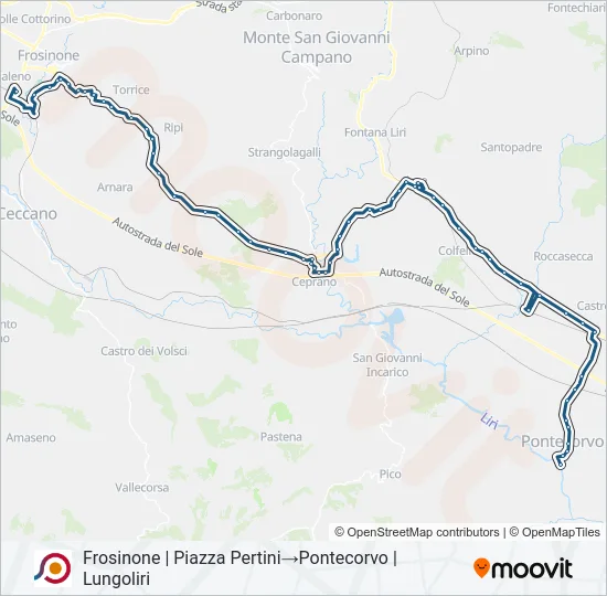 COTRAL Bus Line Map
