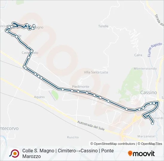 COTRAL Bus Line Map