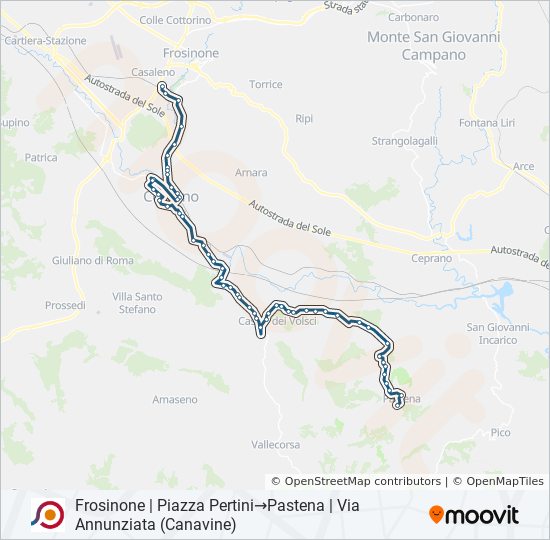 COTRAL bus Line Map