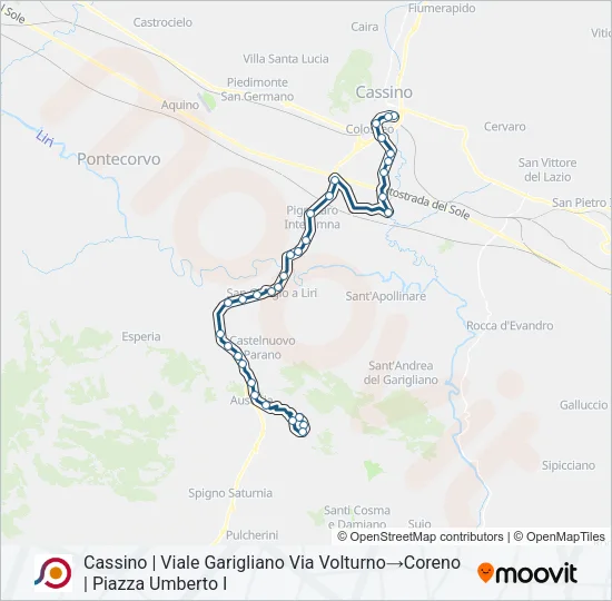 COTRAL Bus Line Map