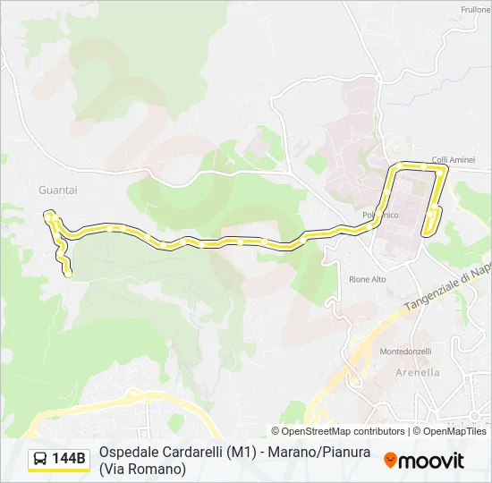 144B Bus Line Map