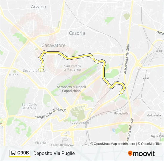 C90B Bus Line Map