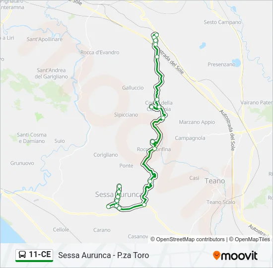 11-CE Bus Line Map
