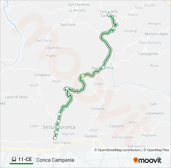 11-CE Bus Line Map