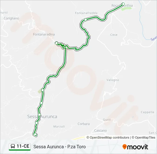 11-CE Bus Line Map
