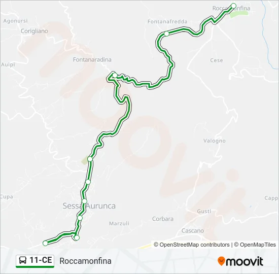 11-CE Bus Line Map