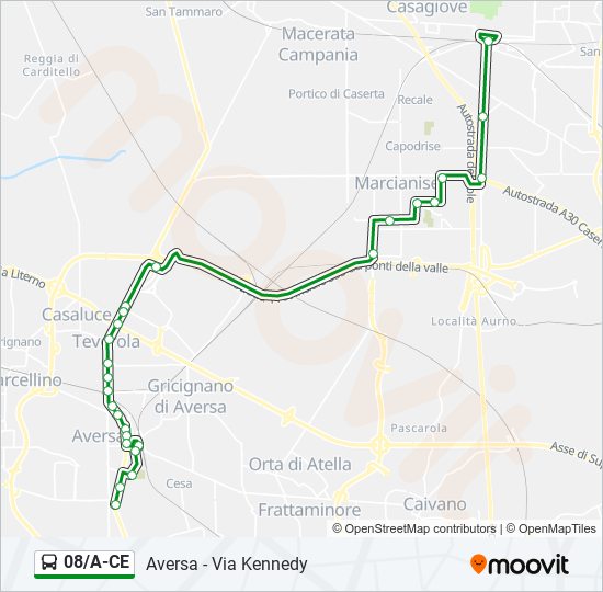 08/A-CE bus Line Map