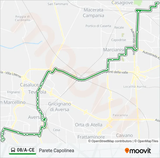 08/A-CE Bus Line Map