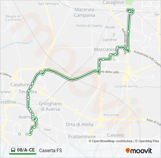 08/A-CE Bus Line Map