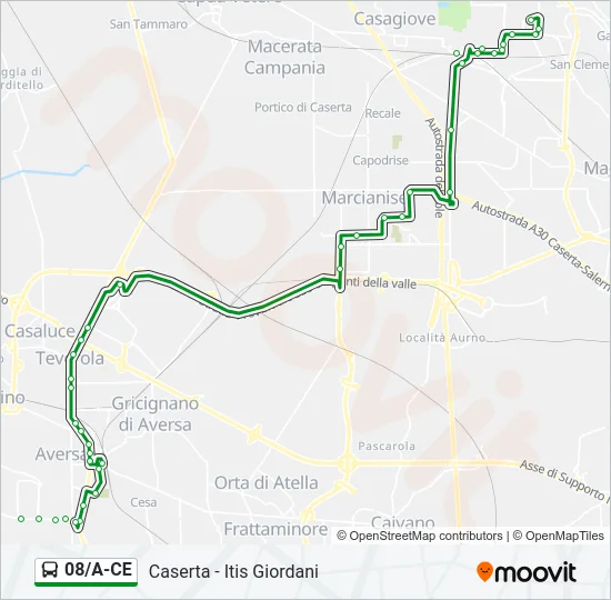 08/A-CE Bus Line Map