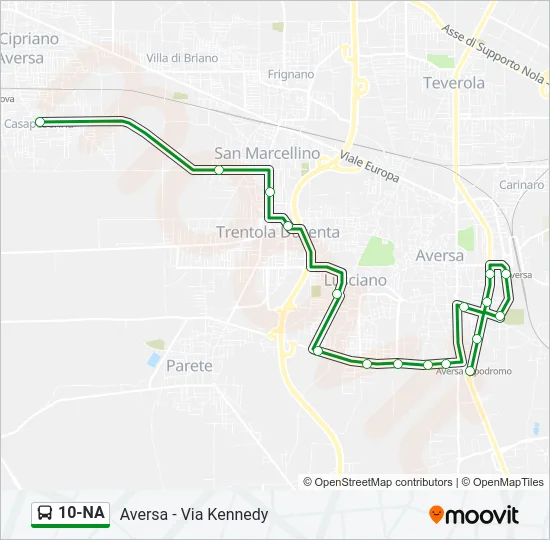 10-NA Bus Line Map