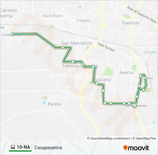 10-NA Bus Line Map