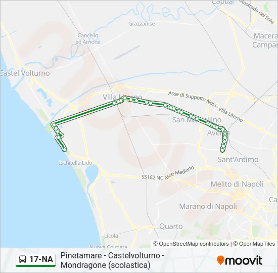 17-NA Bus Line Map