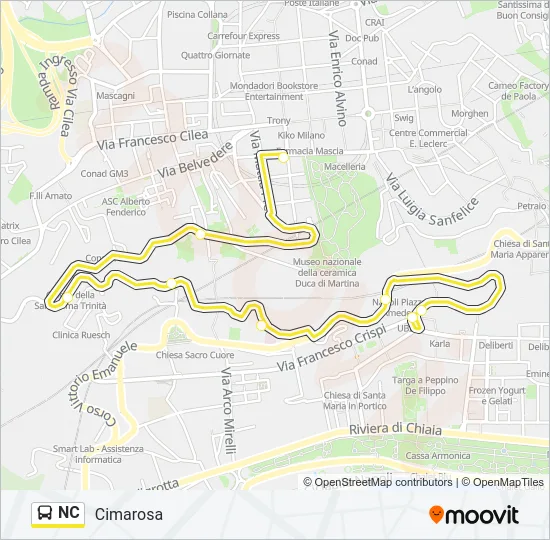 NC Bus Line Map