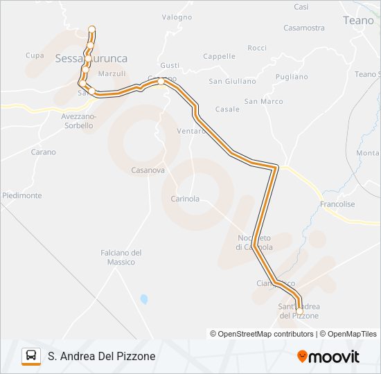 Percorso linea bus ANGELINO