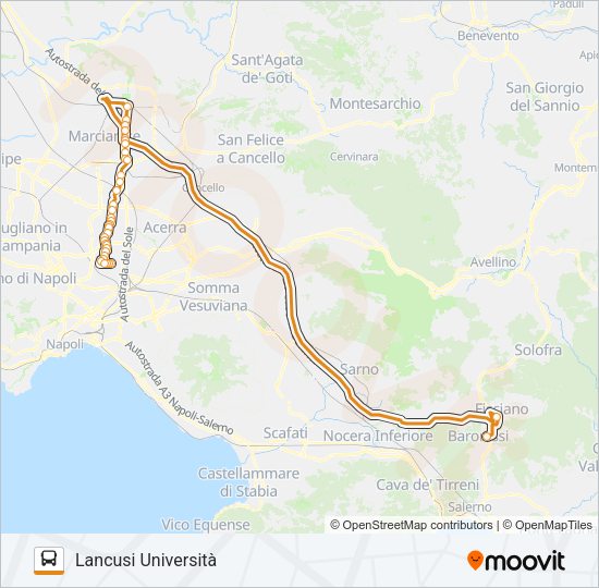 Percorso linea bus ANGELINO