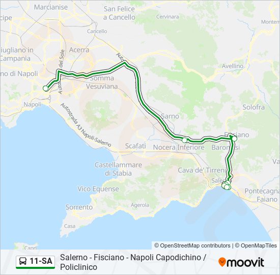 11-SA bus Line Map