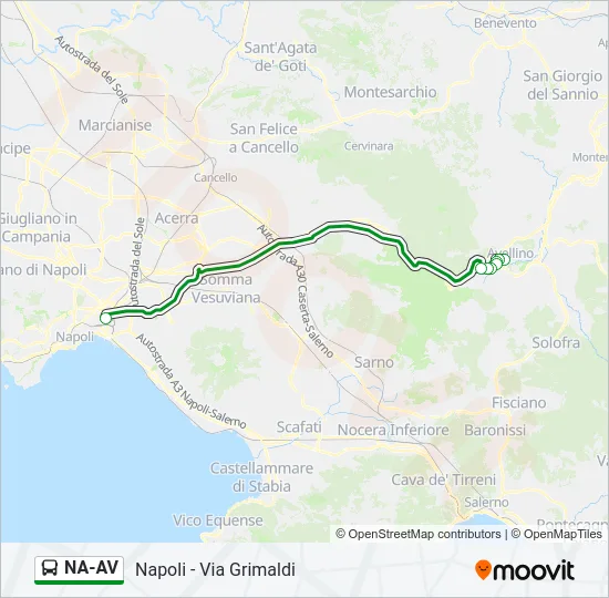 NA-AV Bus Line Map