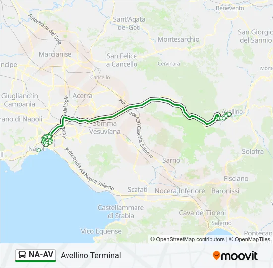 NA-AV Bus Line Map